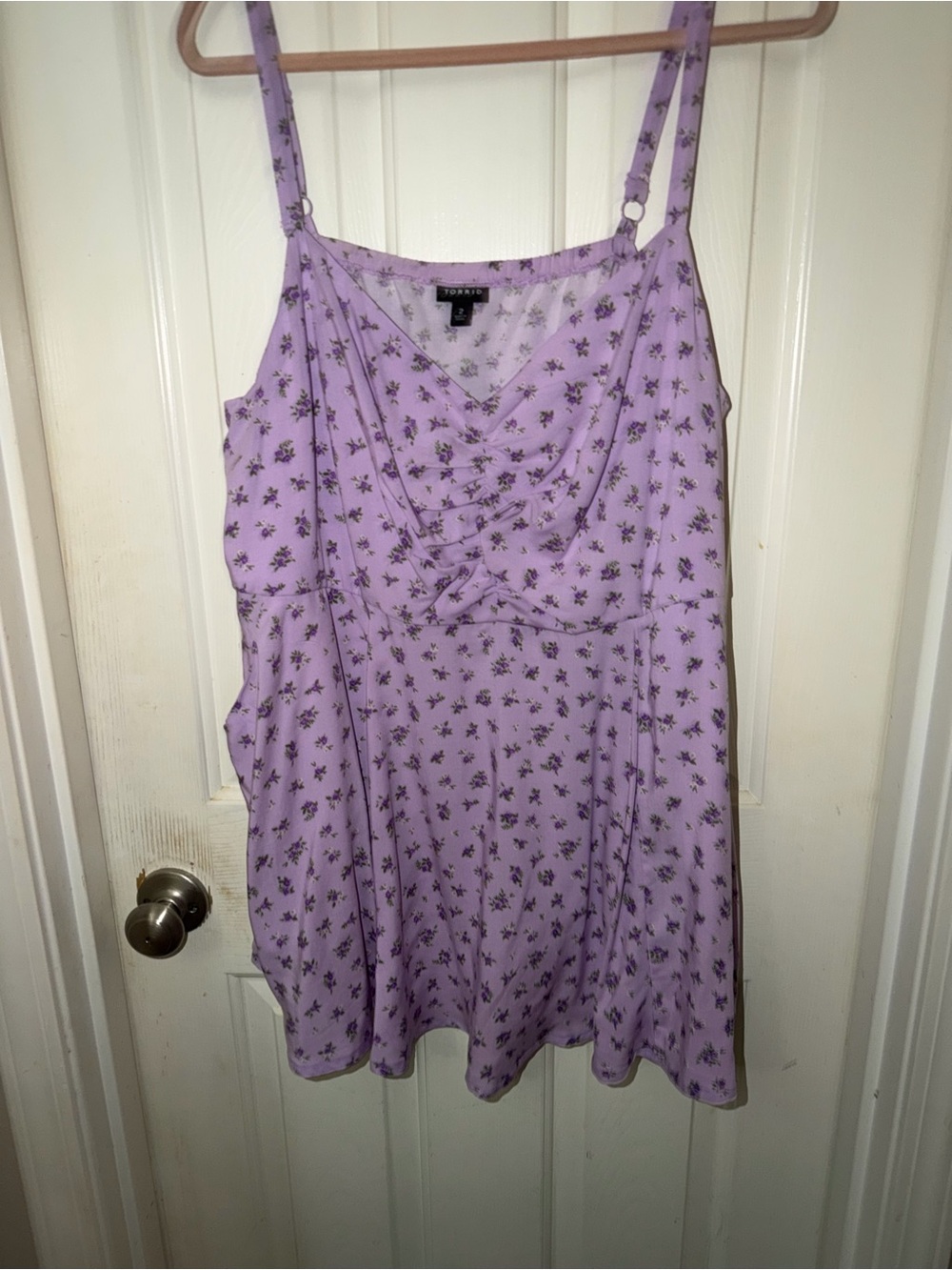 torrid Lavender Floral Cowl Neck Spaghetti Strap Camisole